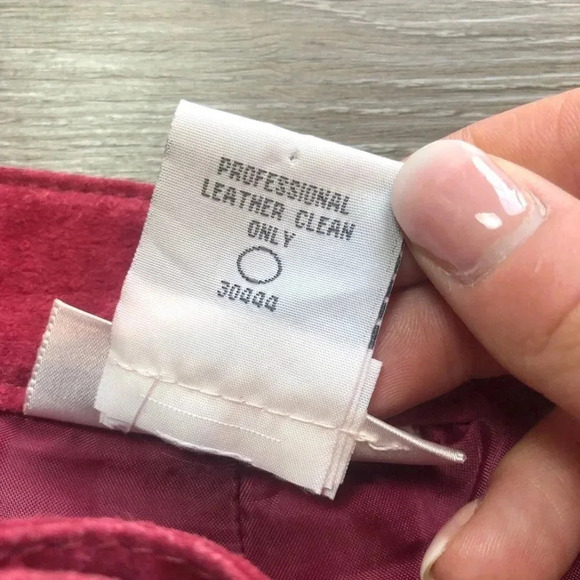 Chadwick’s Burgundy Genuine Leather Pants Size 6P - Picture 8 of 11